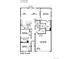 First floor plan showing layout of the home, including bedrooms, bathrooms, kitchen, and garage at 4692 Hatcher Dr, Brighton, CO 80601