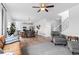 Open-concept living space with a dining area, kitchen, and living room offering great flow and functionality at 601 Morrison Dr, Frederick, CO 80530