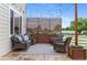 Relaxing patio with comfortable seating and ambient lighting for outdoor enjoyment at 601 Morrison Dr, Frederick, CO 80530