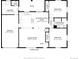 Detailed floor plan showcasing the layout of bedrooms, bathrooms, kitchen/living room, and laundry at 4715 Garland St, Wheat Ridge, CO 80033