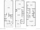 Detailed floor plan showcasing the layout of the home's three levels, including room dimensions at 2507 Moline St, Aurora, CO 80010