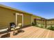 Private wooden deck perfect for outdoor seating and enjoying the backyard at 13626 Garfield St # A, Thornton, CO 80602