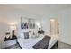 Inviting main bedroom with neutral tones, plush bedding, and ensuite bathroom access at 3500 S Corona St # 407, Englewood, CO 80113