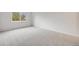 Bedroom featuring neutral carpet, white walls, and a large window with mature trees outside at 7395 E Quincy Ave # 206, Denver, CO 80237