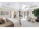 Spacious main bedroom with high ceilings, neutral tones, and a sitting area for relaxation at 465 Monroe St, Denver, CO 80206