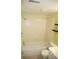 Clean bathroom with bathtub and shower combination, toilet, and vanity sink at 1261 S Gilbert St # 202, Castle Rock, CO 80104