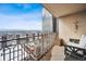 Cozy balcony with seating and views of the city skyline at 1020 15Th St # 35N, Denver, CO 80202