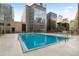 Community pool with downtown high rise views at 1020 15Th St # 35N, Denver, CO 80202
