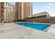 Community pool with downtown high rise views at 1020 15Th St # 35N, Denver, CO 80202