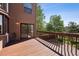 Wooden deck with railing, offering a private outdoor space with views at 27124 Sun Ridge Dr, Evergreen, CO 80439
