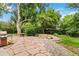 Relaxing backyard patio with grill, seating, fire pit, and tranquil rock garden feature at 3317 W Belmont Ave, Littleton, CO 80123
