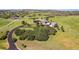 Spacious ranch-style home with a long drive, separate garage, and mature landscaping on a large lot at 3358 Castle Butte Dr, Castle Rock, CO 80109