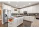 Bright kitchen featuring granite countertops, stainless steel appliances, and white cabinetry at 3358 Castle Butte Dr, Castle Rock, CO 80109
