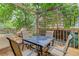Enjoy outdoor meals on the deck, featuring a four-person table and chairs at 17605 Ponderosa Ave, Parker, CO 80134