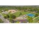 Aerial view of King's Mill Park featuring a skate park, playground, tennis court, and field at 8979 Field St # 27, Westminster, CO 80021