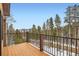 Enjoy stunning views of the surrounding landscape from this balcony at 375 Aspen Way, Evergreen, CO 80439