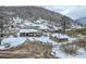 Rustic cabins in a snowy mountain setting with deer in the foreground at 30570 Highway 72, Golden, CO 80403