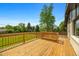 This is a backyard wooden deck with wooden rails at 7120 S Sheridan Ct, Littleton, CO 80128