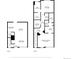 Floorplans for floors one and two of the house layout with labelled rooms and measurements at 15546 W 64Th Loop # C, Arvada, CO 80007