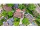 Aerial view of backyard featuring a deck, shed, lawn, landscaping, and privacy at 12414 Clayton Way, Thornton, CO 80241