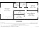Detailed floor plan showcasing the layout of the second level with room dimensions at 12766 Jasmine St # D, Thornton, CO 80602