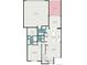 First floor plan displaying the layout of the kitchen, living room, primary bedroom, and garage at 8552 Gold Peak Ln # F, Highlands Ranch, CO 80130