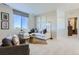 Second floor living room area with plush seating, large window, and stylish decor for a relaxing space at 14133 Deertrack Ln, Parker, CO 80134