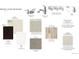 A collection of material options for paint, countertops, cabinets, flooring, carpet, and bath tile at 14133 Deertrack Ln, Parker, CO 80134