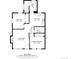 First floor plan featuring layout of living room, primary bedroom, kitchen, and bath with dimensions at 1803 E 36Th Ave, Denver, CO 80205