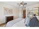 Comfortable bedroom with soft lighting and a mirrored closet at 1410 York St # 35, Denver, CO 80206