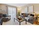 Comfortable living area with abundant natural light, a cozy couch, and access to a balcony at 1410 York St # 35, Denver, CO 80206