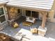 Overhead view of a gorgeous outdoor living space with comfortable seating, perfect for entertaining at 6877 Northstar Ct, Castle Rock, CO 80108