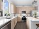 Well-lit kitchen features modern appliances, white countertops, and stylish cabinetry, creating a clean and functional space at 8711 E Hampden Ave # 20, Denver, CO 80231