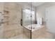 Bathroom featuring a large walk-in shower and soaking tub at 11702 Perry St, Westminster, CO 80031