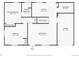 Floor plan illustrating layout of rooms, dimensions, and flow of the home at 1140 S Elm St, Denver, CO 80246