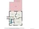 Detailed floor plan showcasing a deck, primary bedroom, bathroom, hall, and two additional bedrooms at 12175 W 68Th Pl, Arvada, CO 80004