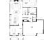 Layout of first floor featuring kitchen, great room, dining area, flex space, and three-car garage at 413 Clear Bell Ln, Monument, CO 80132
