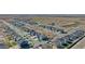 Aerial view of a new construction neighborhood, showcasing the layout and housing options at 9886 Ceylon Ct, Commerce City, CO 80022