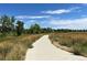 Picturesque walking path winds through the park's golden fields, inviting leisurely strolls amidst nature's beauty at 12665 Grove Ct, Broomfield, CO 80020