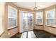 Cozy breakfast nook with multiple windows and a sliding glass door, offering scenic views and lots of sunlight at 1120 Antelope W Dr, Bennett, CO 80102