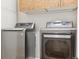 Functional laundry room equipped with modern washer and dryer units for convenience at 24322 E Mineral Dr, Aurora, CO 80016