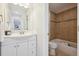 Neat bathroom boasting a stylish vanity, tiled shower, and modern fixtures for a fresh look at 2285 Fulton St, Aurora, CO 80010