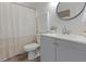 Well-lit bathroom with stylish vanity, modern fixtures, and decorative accents at 8678 Mariposa St, Thornton, CO 80260