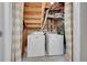 Convenient laundry room featuring a dryer and washing machine at 8595 Field Ct, Arvada, CO 80005