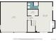 Basement floor plan view including Gathering room, garage, storage room, and bathroom at 10473 W Arkansas Dr, Lakewood, CO 80232