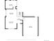 First floor plan showing the kitchen, dining area, living room, foyer and garage at 9036 W Wisconsin Ave, Lakewood, CO 80232