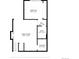 Second floor plan showing the bedroom, hall, bath, Gathering room and laundry at 9036 W Wisconsin Ave, Lakewood, CO 80232