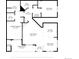 Detailed floor plan of a home showcasing the layout of the primary bedroom, kitchen, and living spaces at 9390 W Chatfield Pl # 108, Littleton, CO 80128