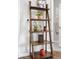 A leaning shelf in a room decorated with plants and an colorful art print at 9390 W Chatfield Pl # 108, Littleton, CO 80128