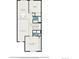 Detailed floor plan of second level showcasing the layout of the bedrooms, bathrooms, hall, and sitting room at 8236 E Phillips Pl, Centennial, CO 80112